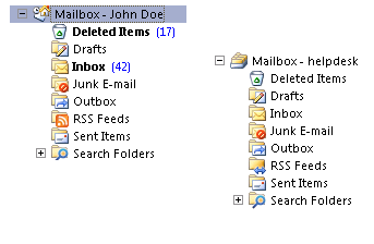 Exchange Shared MailBox - mailbox folders