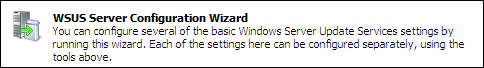 WSUS Server Configuration Wizard