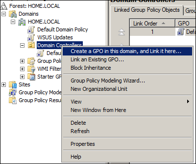 Create GPO in this domain