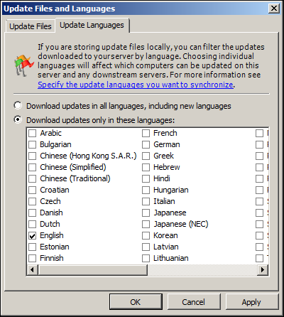 Update Languages